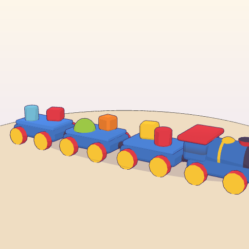 Wooden toy train